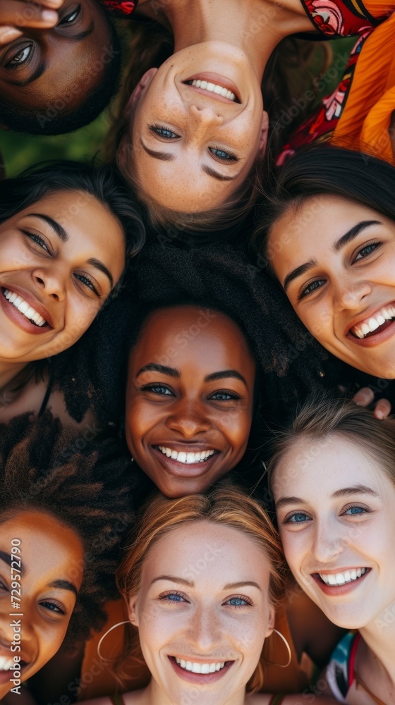 A group of women laying on top of each other