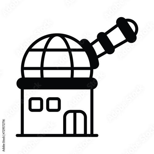 Observatory icon vector stock illustration