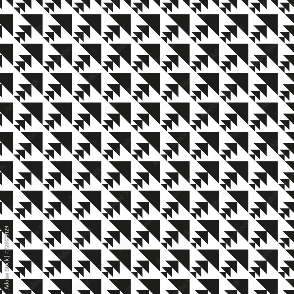 Seamless geometric black and white pattern of triangles Seamless geometric black and white pattern of triangles