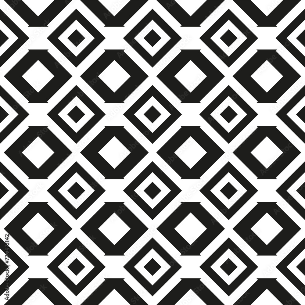 Seamless pattern of black rhombuses on a white background. Seamless pattern of black rhombuses on a white background.