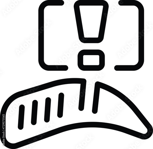 Eyebrow correction icon outline vector. Beauty salon. Body brush change