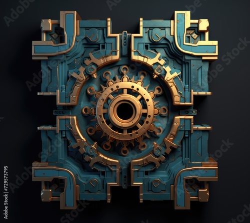 keyhole with gears and gears inside