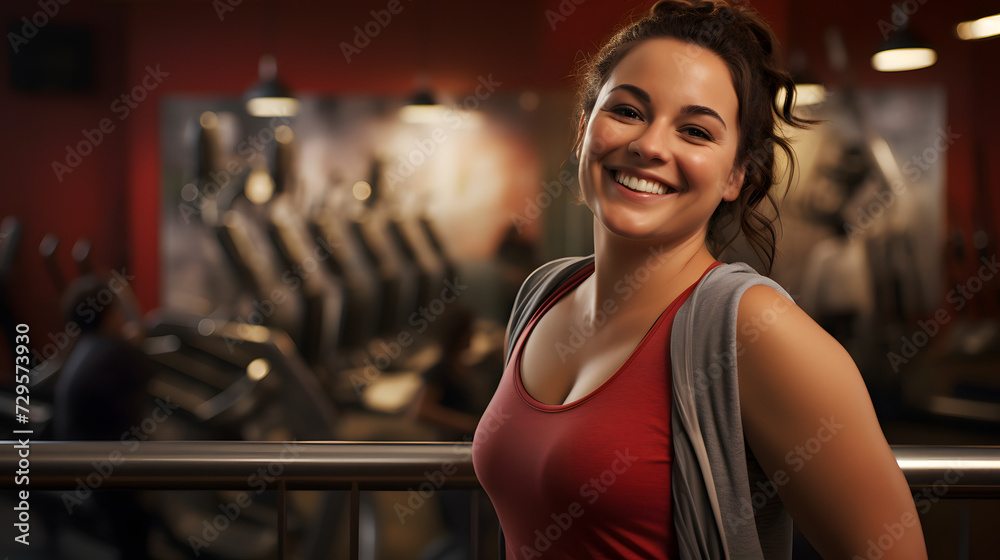 A stylish lady exudes confidence as she stands against a wall, her genuine smile and fashionable clothing capturing the essence of her radiant personality