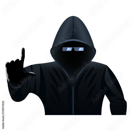vector hacker computer realistic composition