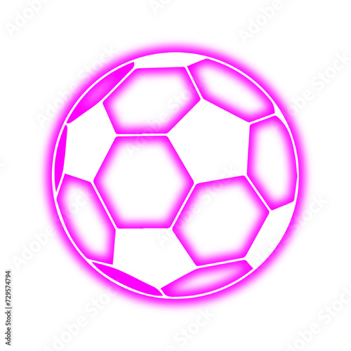 Vector Pink Soccer football ball with 3d modern style on white background 