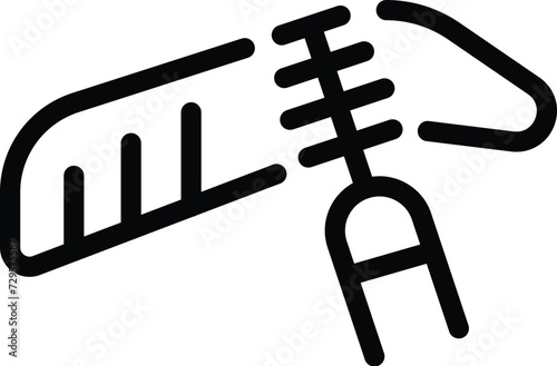 Brush eyebrow icon outline vector. Beauty face correction. Facial lash eye