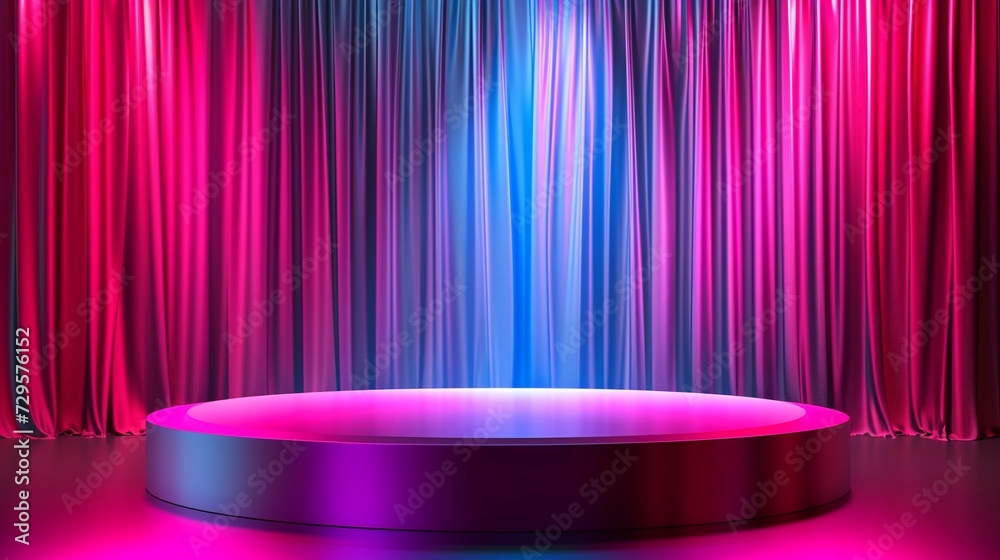 Abstract scene background. Cylinder podium on pink background. Product presentation, mock up, show cosmetic product, Podium, stage pedestal or platform Abstract scene background. Cylinder podium on pink background. Product presentation, mock up, show cosmetic product, Podium, stage pedestal or platform