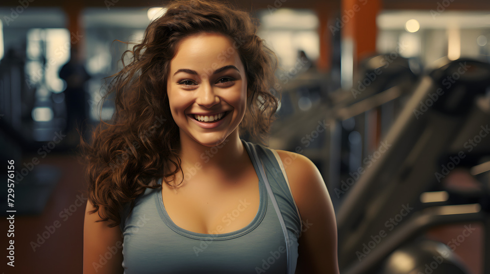 A radiant woman confidently meets the camera's gaze, her smiling face adorned with stylish clothing and her shoulder basked in the warm glow of an outdoor setting