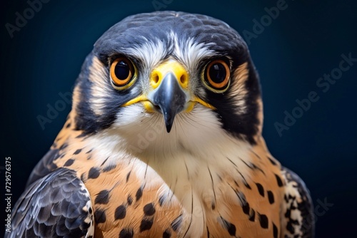 A portrait of an Aplomado Falcon