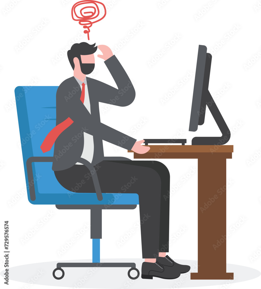 Businessman suffering from mental stress. Businessman holding his head, depression, headache
Businessman suffering from mental stress. Businessman holding his head, depression, headache