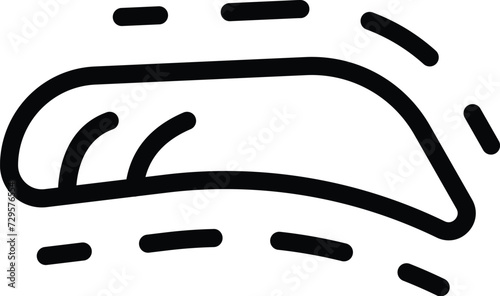 Correction eyebrow online icon outline vector. Care face brush. Brow body