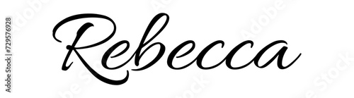 Rebecca - black color - name written - ideal for websites,, presentations, greetings, banners, cards, books, t-shirt, sweatshirt, prints, cricut, silhouette, sublimation
