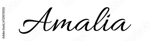 Amalia - black color - name written - ideal for websites,, presentations, greetings, banners, cards, books, t-shirt, sweatshirt, prints, cricut, silhouette, sublimation
