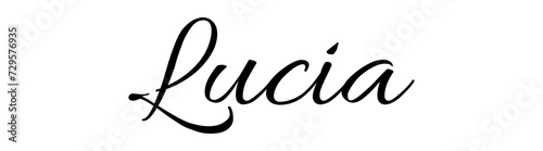 Lucia - black color - name written - ideal for websites,, presentations, greetings, banners, cards, books, t-shirt, sweatshirt, prints, cricut, silhouette, sublimation 
