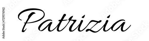 Patrizia - black color - name written - ideal for websites,, presentations, greetings, banners, cards, books, t-shirt, sweatshirt, prints, cricut, silhouette, sublimation
