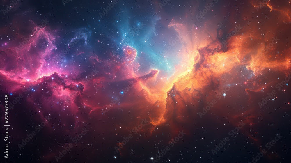 Fototapeta premium colorful nebula, universe, seamless wallpaper