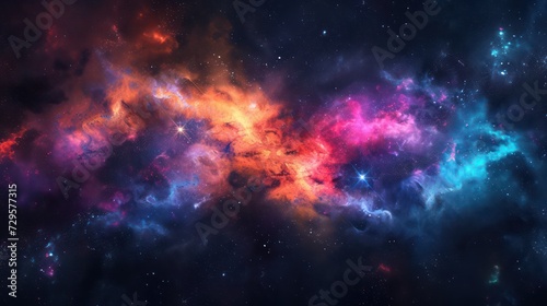 colorful nebula  universe  seamless wallpaper