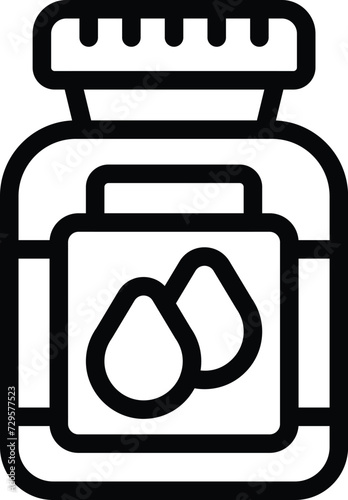Graphic lash eye icon outline vector. Body face care. Pencil bristle