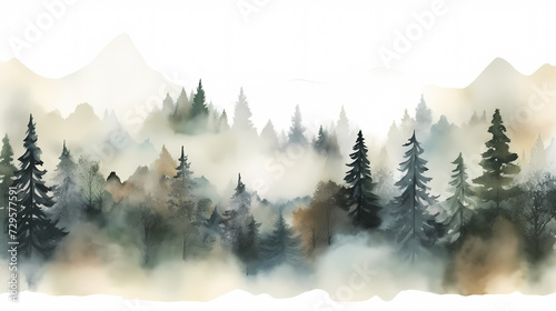 Forest background, vibrant trees © xuan
