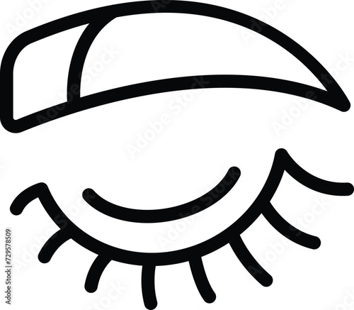 Care eyebrow brush icon outline vector. Grooming facial. Tattoo eye photo