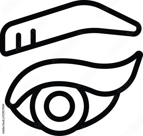 Tinting grooming icon outline vector. Eyebrow correction. Beauty eye