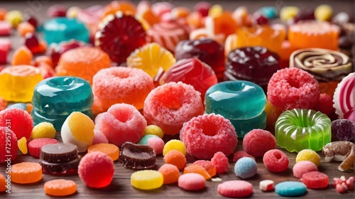 jelly beans and candy, ai generated