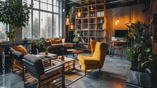 Modern Office: A Relaxing Co-working Space with Trendy Design and Stylish Furniture