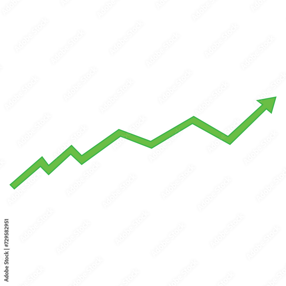 Growing business green arrow with bar chart, Profit arow. Business concept, growing chart. Concept of sales symbol icon with arrow moving up. Vector illustration. Eps file 147. Growing business green arrow with bar chart, Profit arow. Business concept, growing chart. Concept of sales symbol icon with arrow moving up. Vector illustration. Eps file 147.