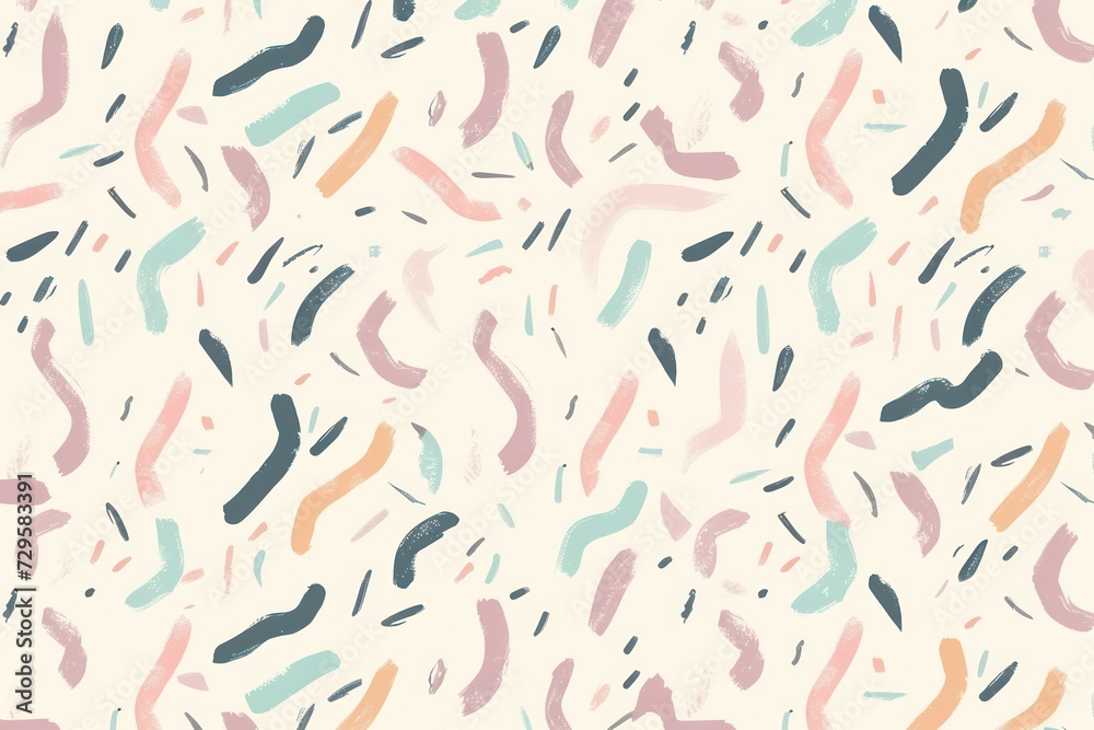 Abstract pastel colors grace this random hand-drawn pattern background.
