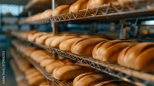 Freshly baked bread. Bread in the bakery
