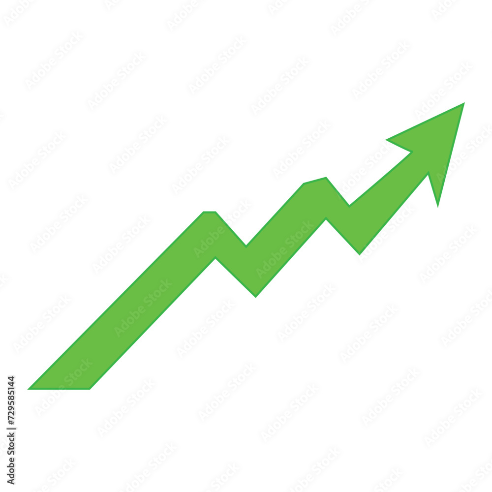 green curved graph with arrow moving up direction file type. Vector illustration. Eps file 148. green curved graph with arrow moving up direction file type. Vector illustration. Eps file 148.