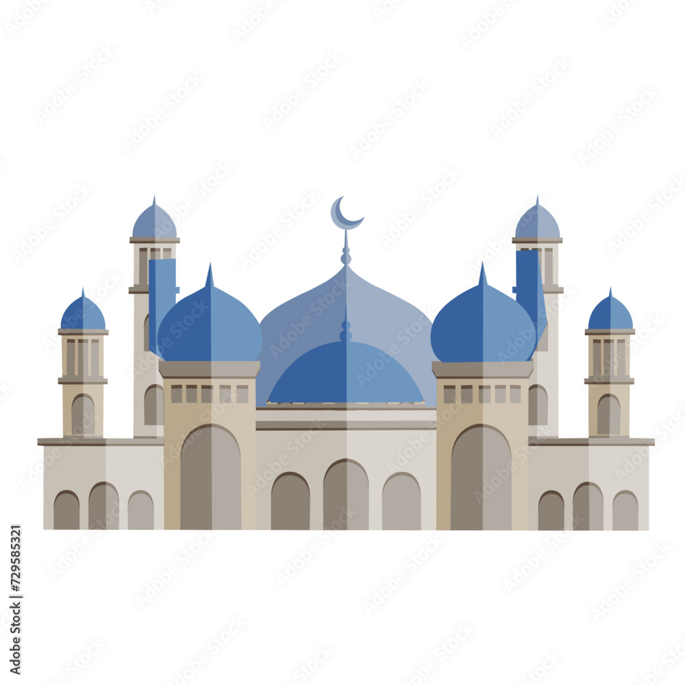 Flat Style Design Mosque