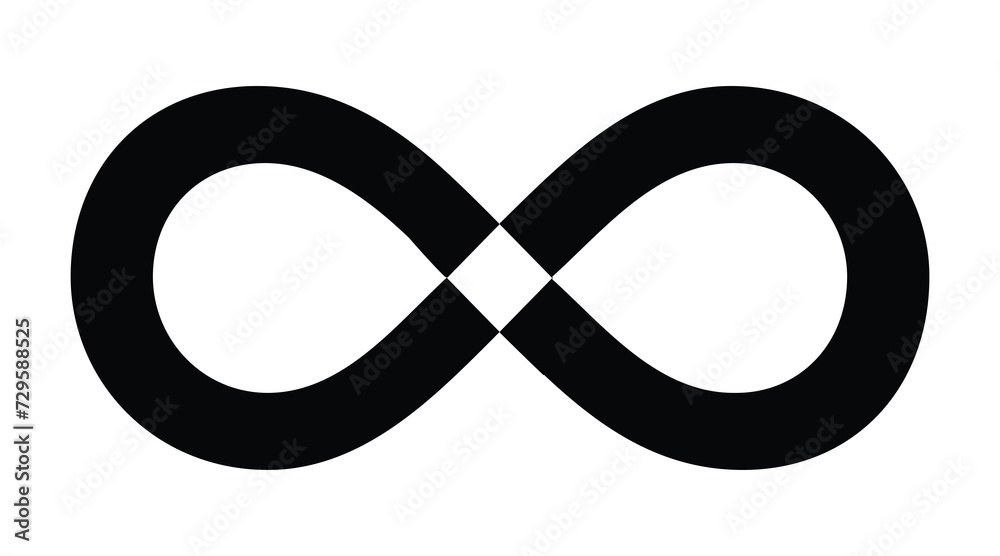 Infinity symbol. Infinity loop icons. Vector unlimited infinity, endless, eternity, infinite, loop symbols. Unlimited endless line shape sign collection icons flat style - stock vector 123 - obrazy, fototapety, plakaty 