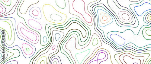seamless pattern with lines. topographic map. colorful topographic background. multicolor line background. abstract background with lines and circles.