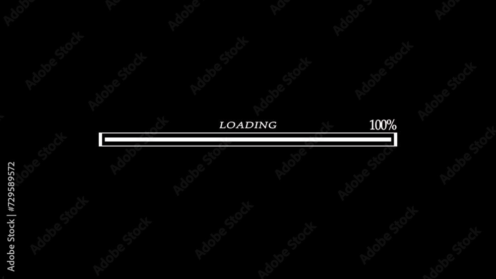 Cyberpunk loading bar animation with glitch effect. Computer cyberpunk loading screen.