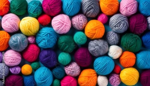 colorful yarn balls background 