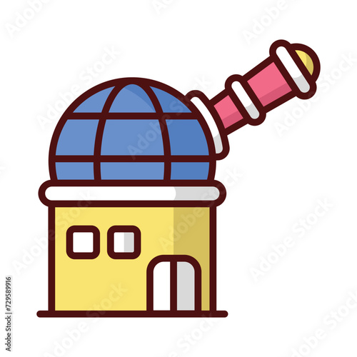 Observatory icon vector stock illustration