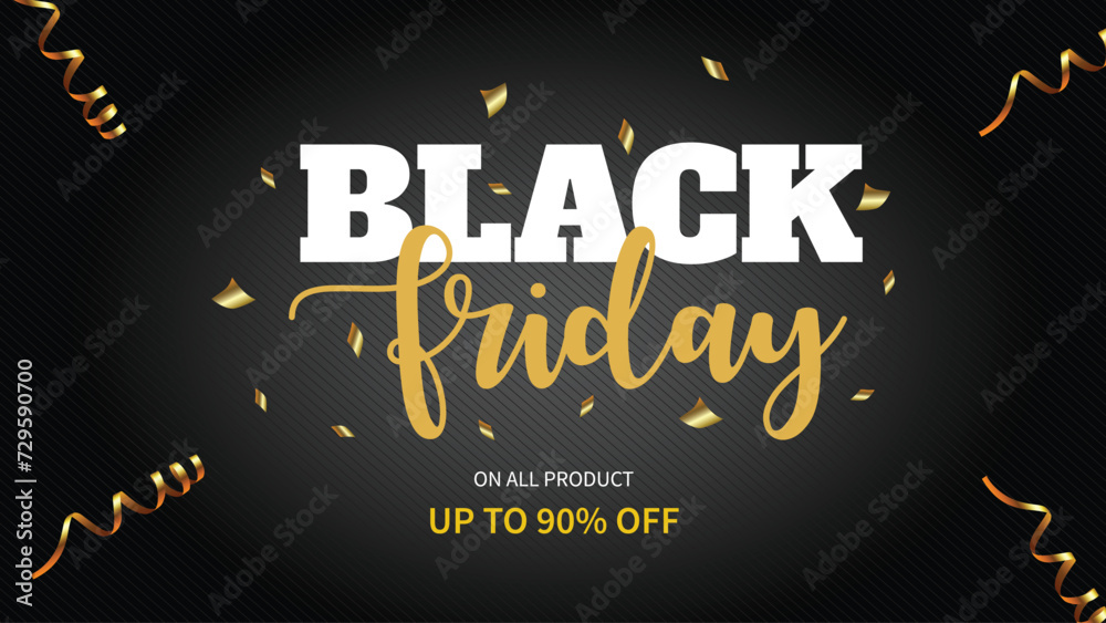 Φωτογραφία Black Friday Deals and Sales Banner Discounted Special Offers - Fully Editable H