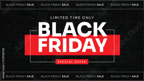 Black Friday Deals and Sales Banner Discounted Special Offers - Fully Editable HD Template