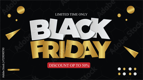 Black Friday Deals and Sales Banner Discounted Special Offers - Fully Editable HD Template