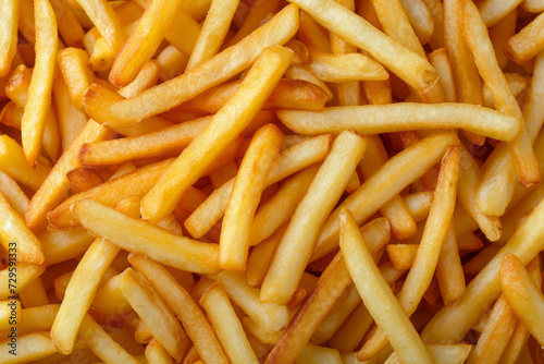French fries as background, Fried potato, Unhealthy junk food
