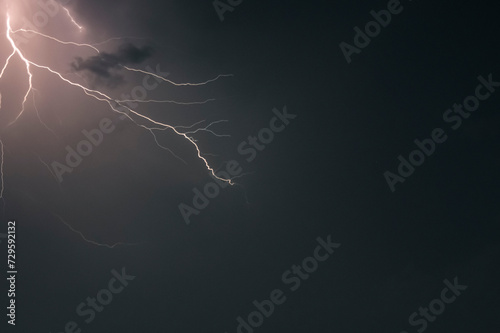 Electric Night: Captivating Lightning Bolt Illuminating the Skyline
