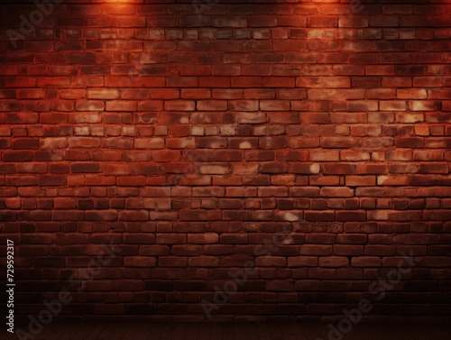 spotlights on a brick wall