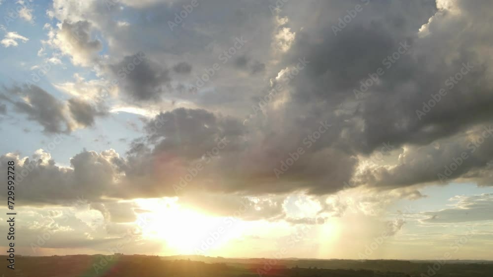 Céu nuvem e por do Sol