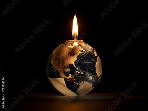 Earth Hour. Energy saving. Protecting the planet. Turn off the light for one hour.