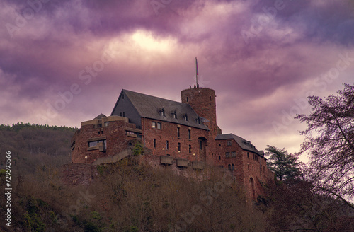 castle in the sunset