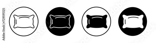 Pillow Vector Line Icon Illustration.
