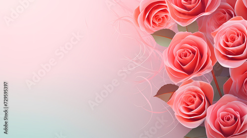 Women's Day, Valentine's Day, Mother's Day background concept, empty floral background with copy space © Derby
