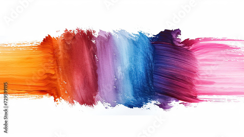Business culture concept of Diversity, inclusion, equality, honesty, belonging, cards with paint strokes by brush in multi colors on white background