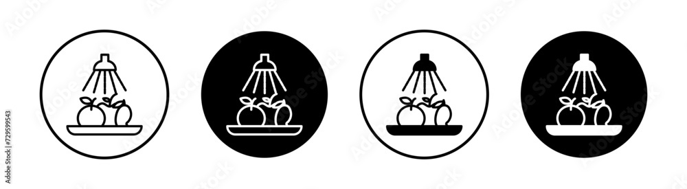 Wash fruits flat line icon set. Wash fruits Thin line illustration vector Wash fruits flat line icon set. Wash fruits Thin line illustration vector